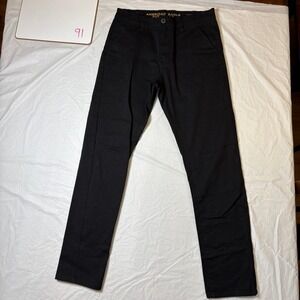 American Eagle Outfitters Mens Black Chinos‎ Pants Size 30 Straight Fit Casual